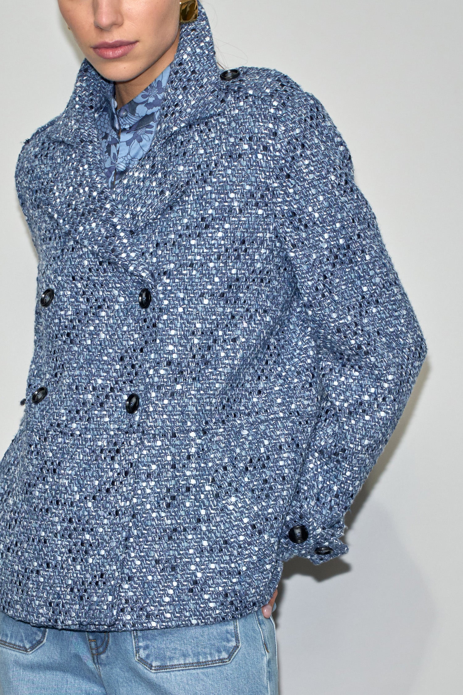 revel coat - navy boucle|  zoe kratzmann| considered design