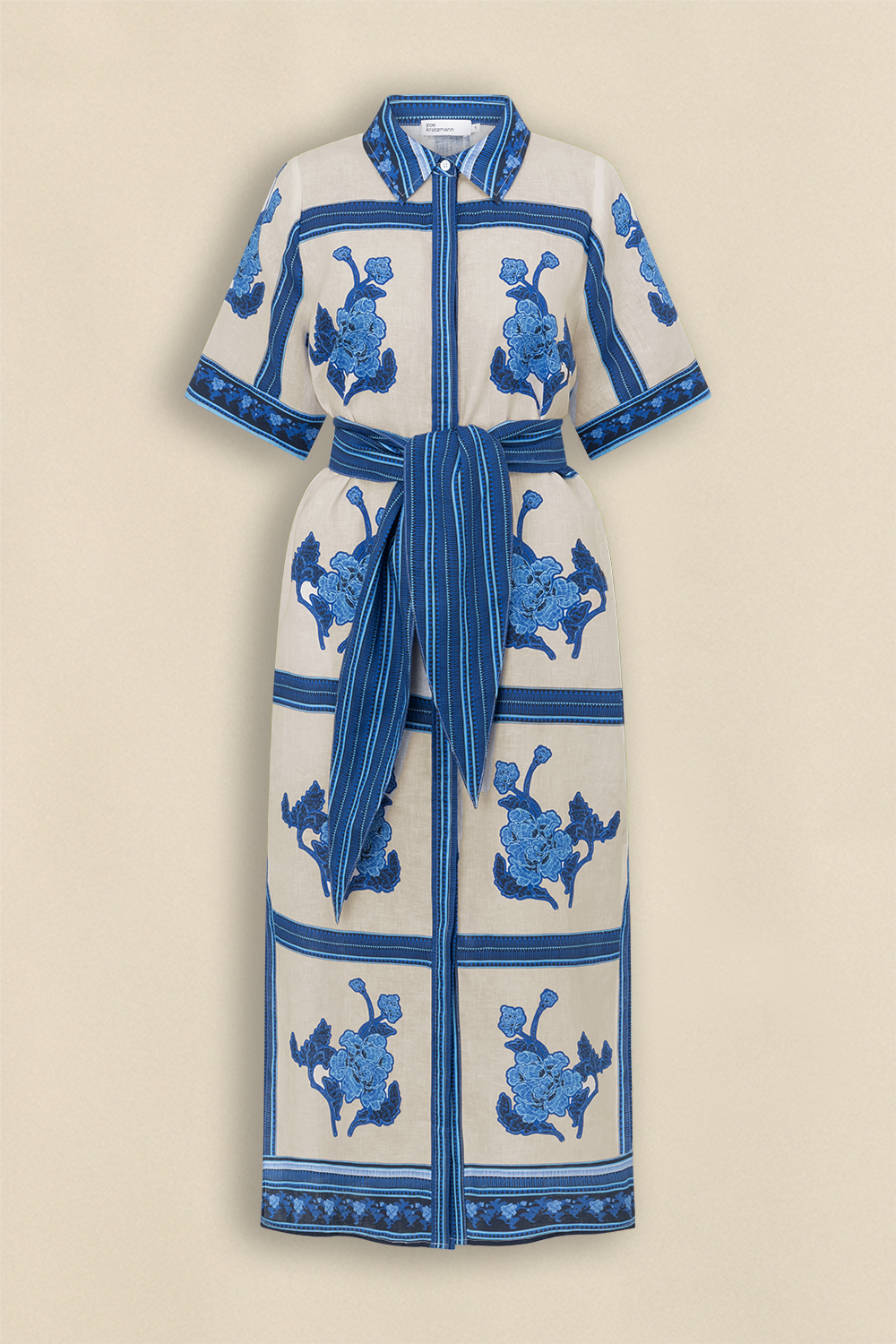 roam dress - azure collage|  zoe kratzmann| considered design