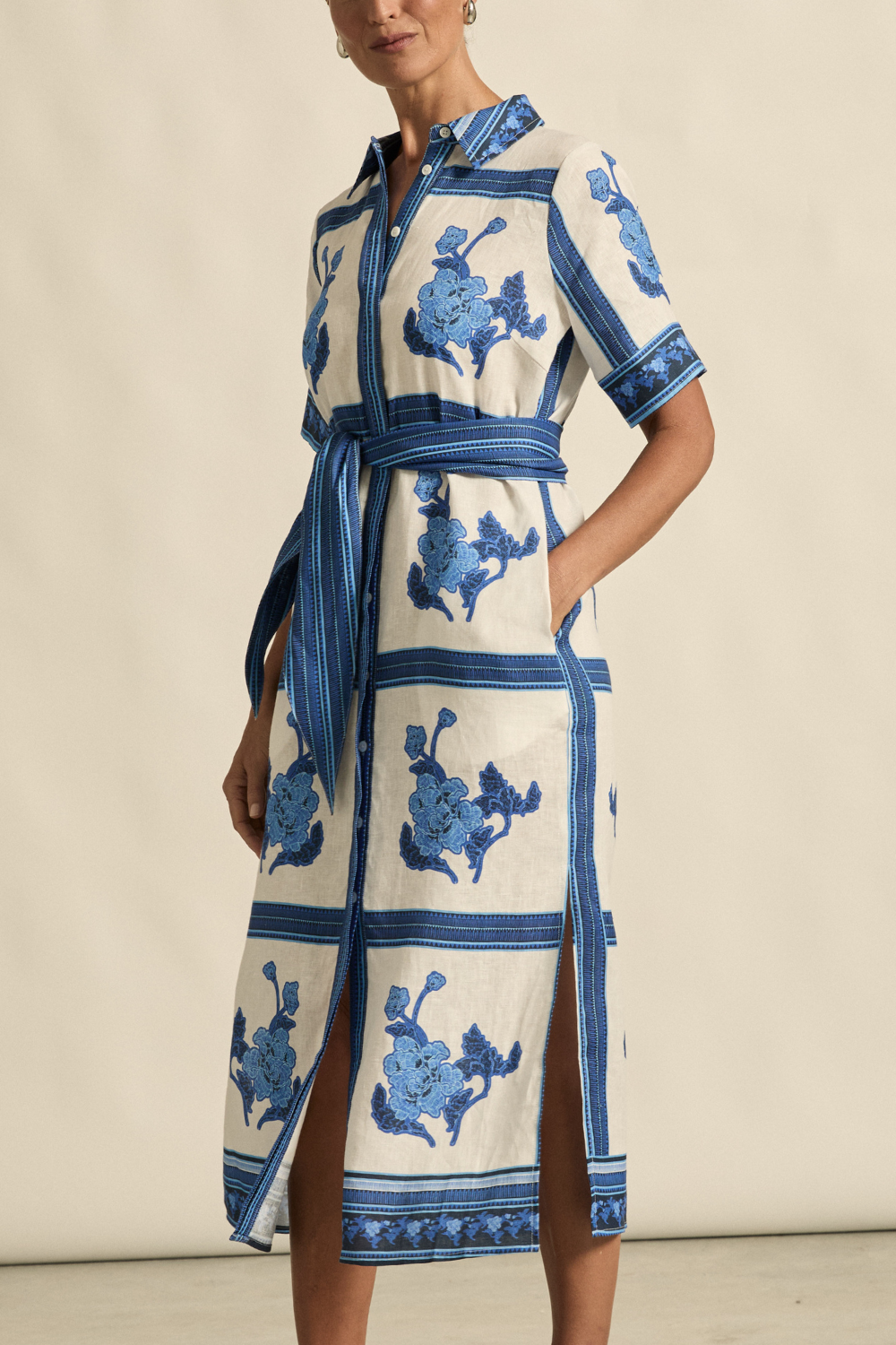 roam dress - azure collage|  zoe kratzmann| considered design