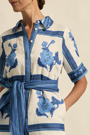 roam dress - azure collage|  zoe kratzmann| considered design