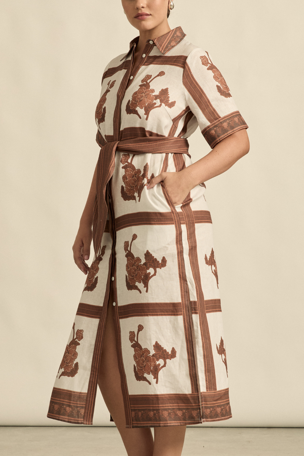 roam dress - coffee collage|  zoe kratzmann| considered design