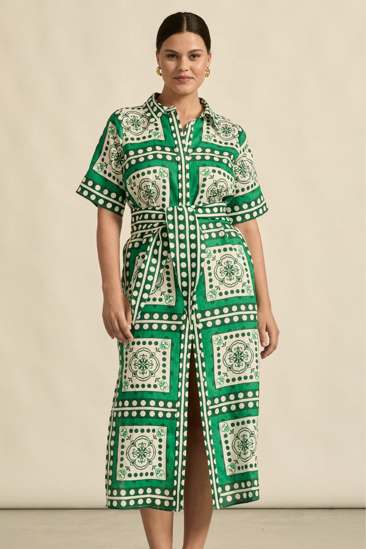Flourish Dress - Parrot Scarf