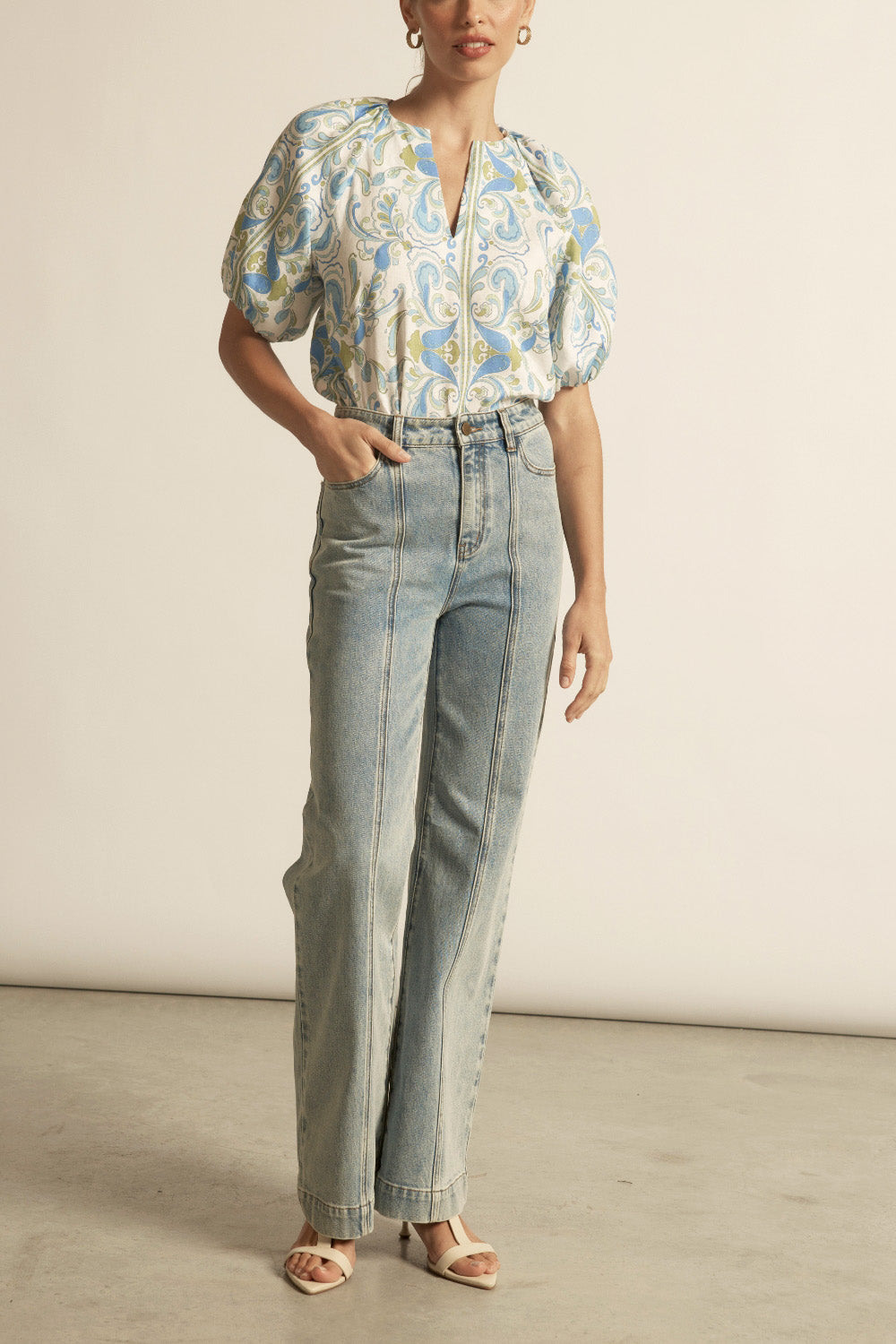 Rouse Top - aqua mirage|  zoe kratzmann| considered design