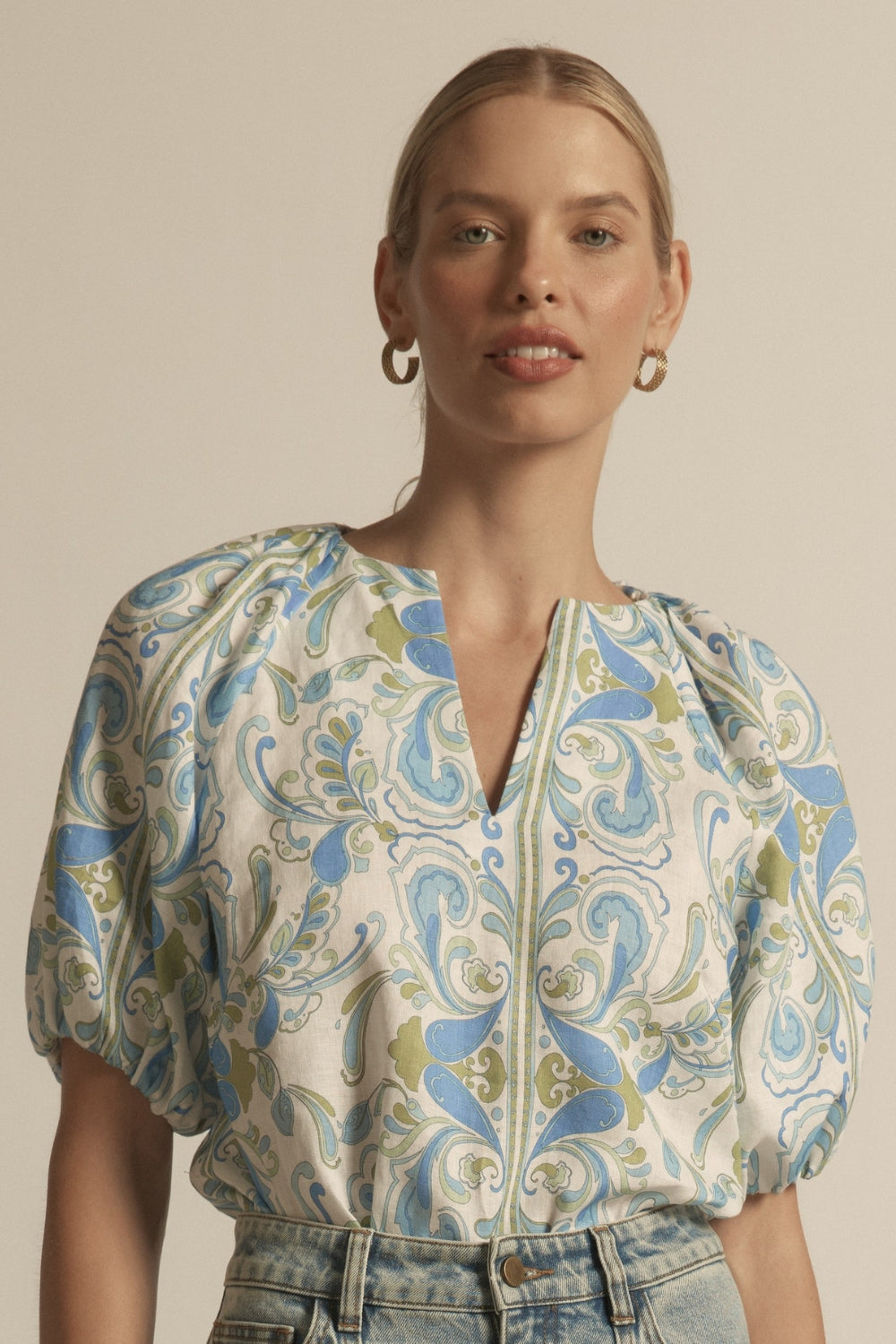 Rouse Top - aqua mirage|  zoe kratzmann| considered design