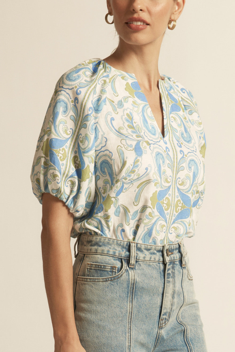 Rouse Top - aqua mirage|  zoe kratzmann| considered design