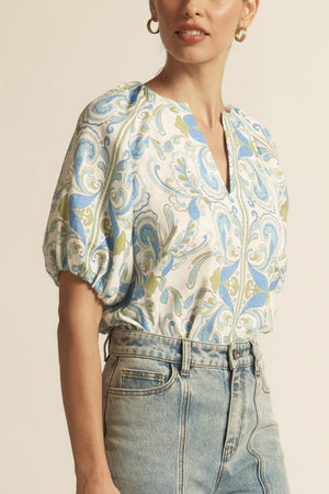 Rouse Top - aqua mirage|  zoe kratzmann| considered design