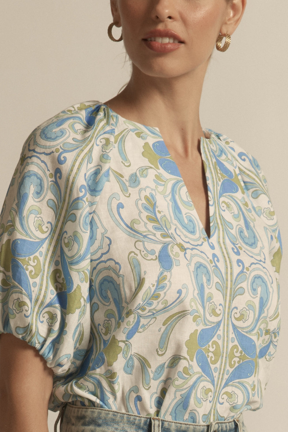 Rouse Top - aqua mirage|  zoe kratzmann| considered design