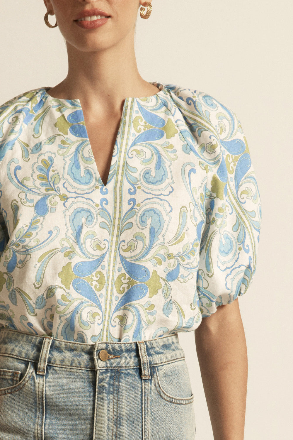 Rouse Top - aqua mirage|  zoe kratzmann| considered design