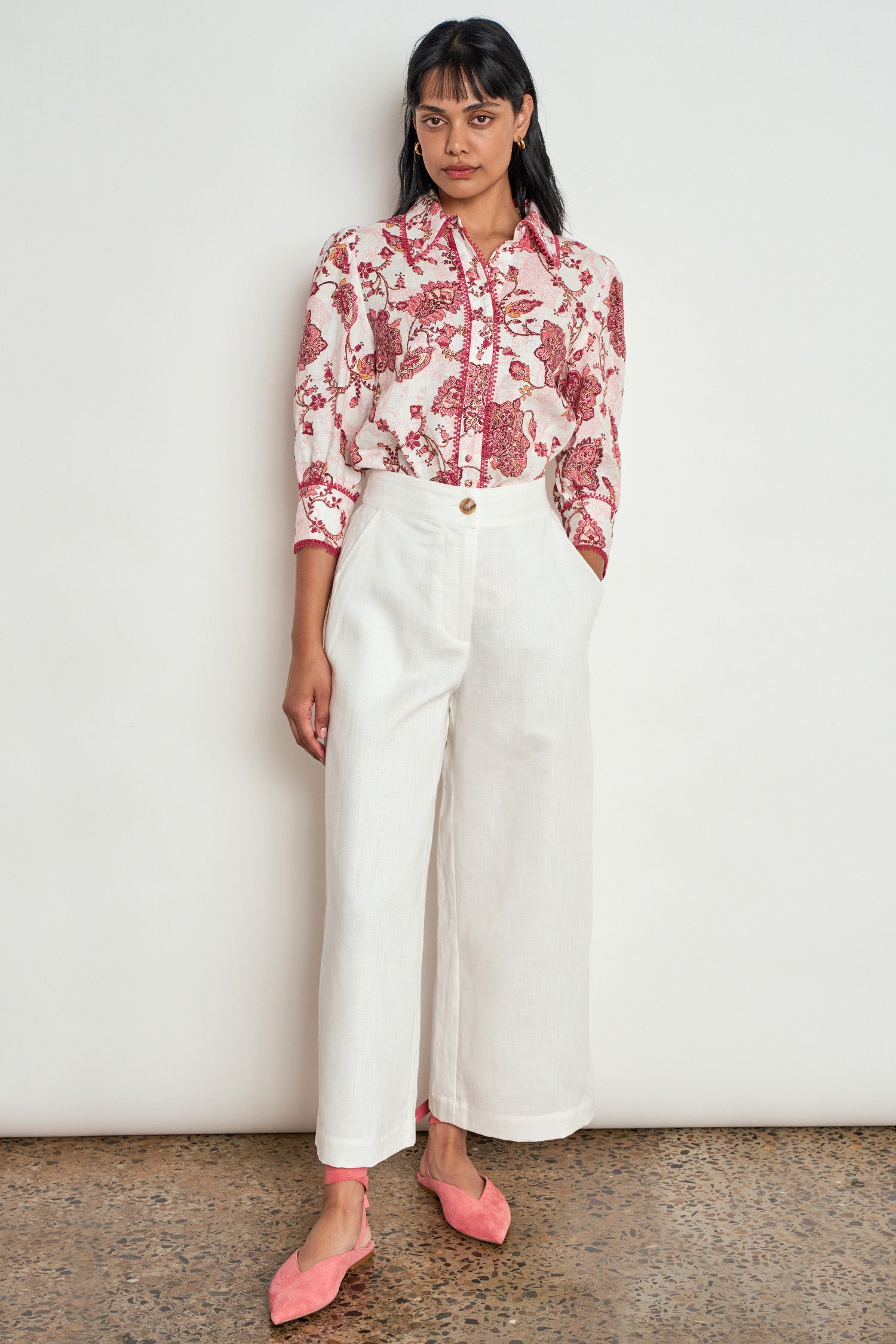 serenade top - rose paisley