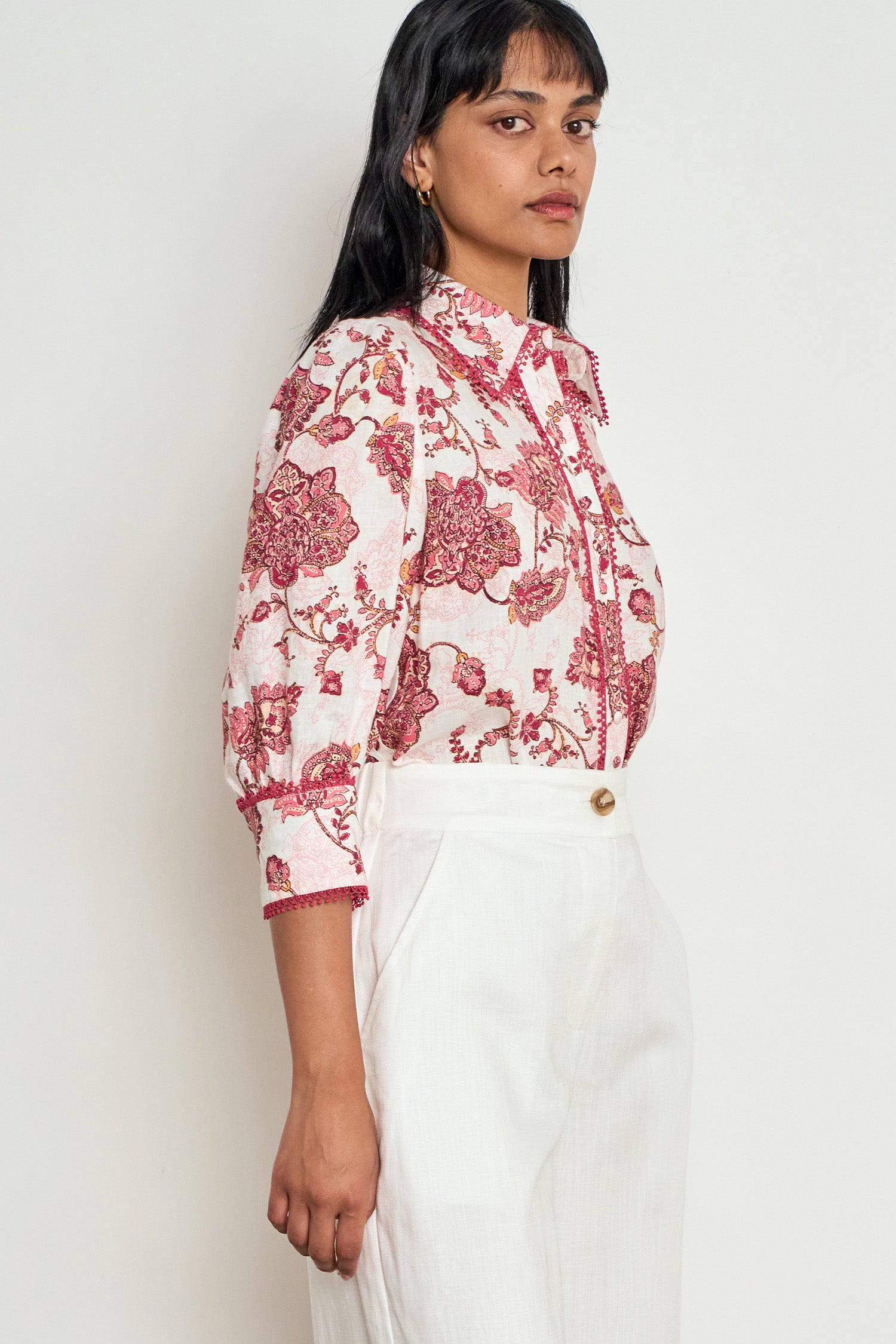 serenade top - rose paisley