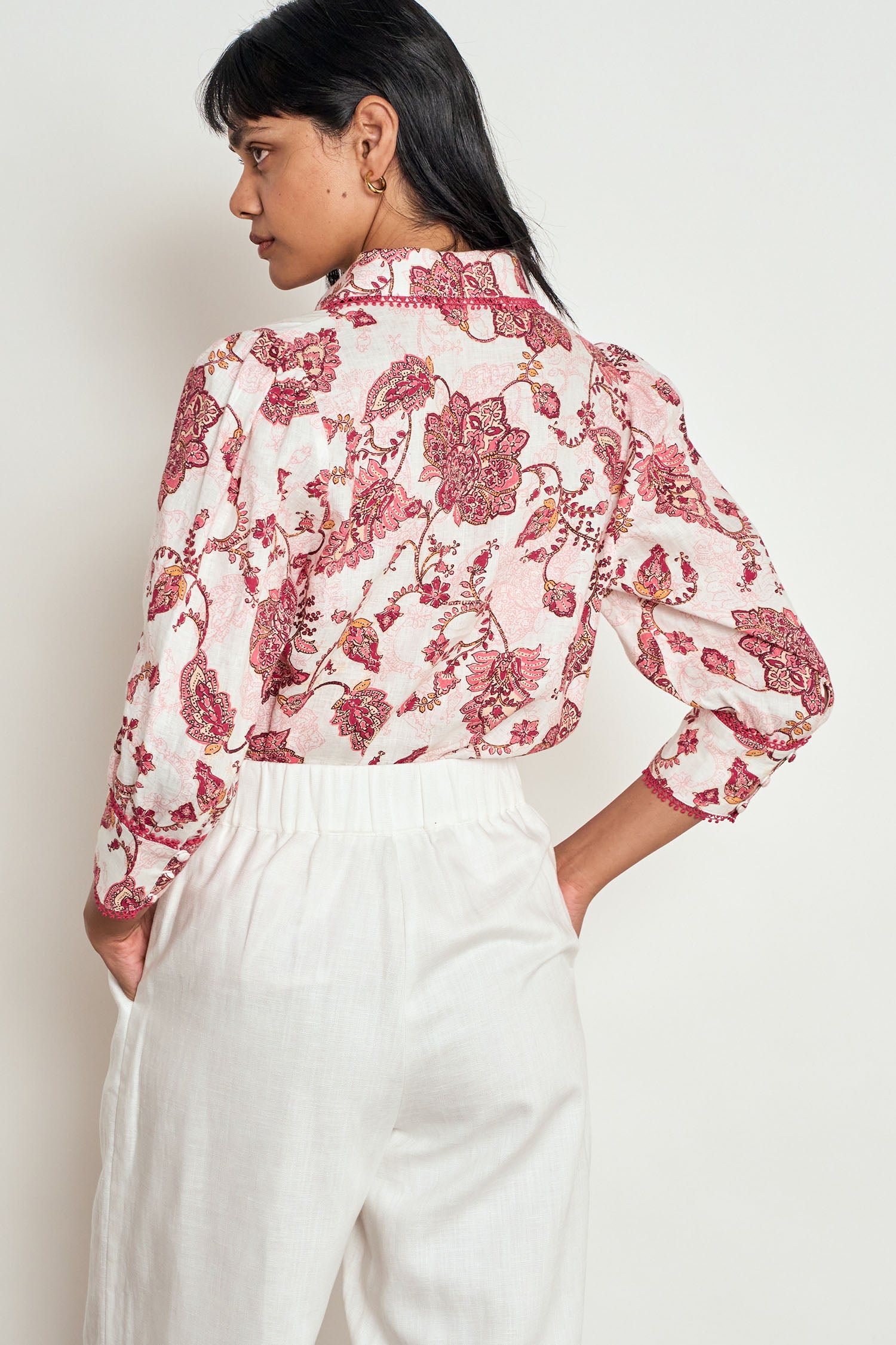 serenade top - rose paisley