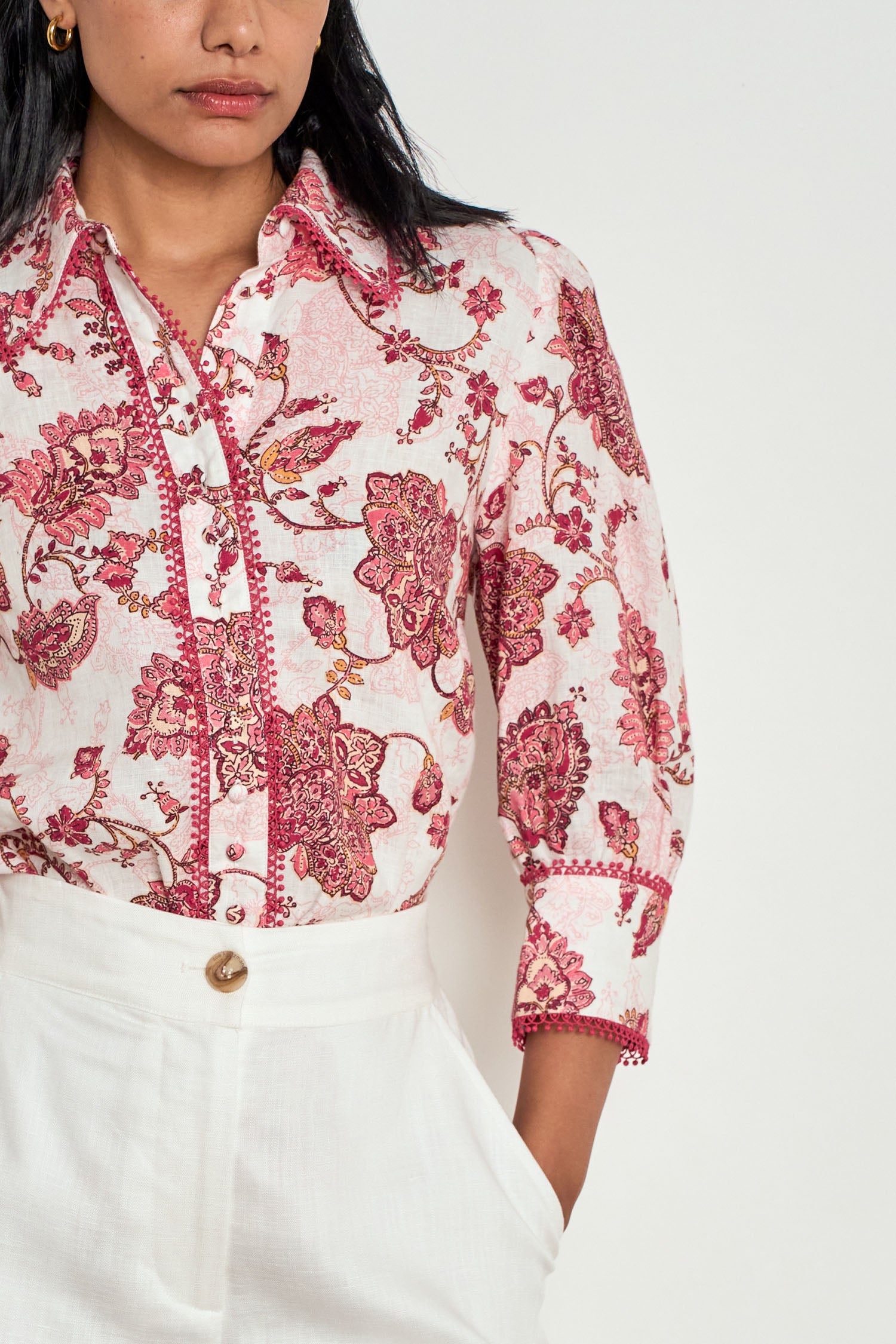 serenade top - rose paisley