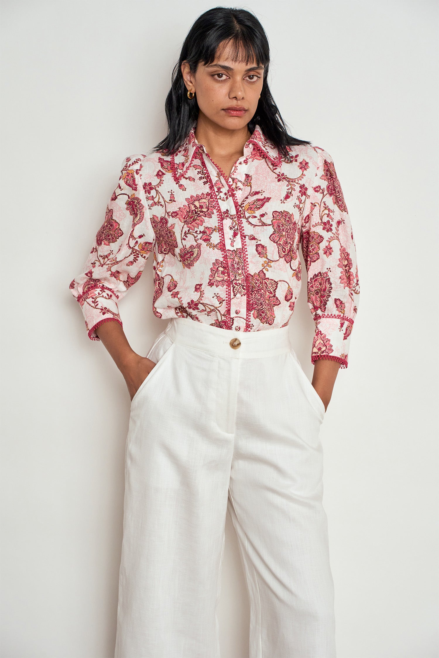 serenade top - rose paisley