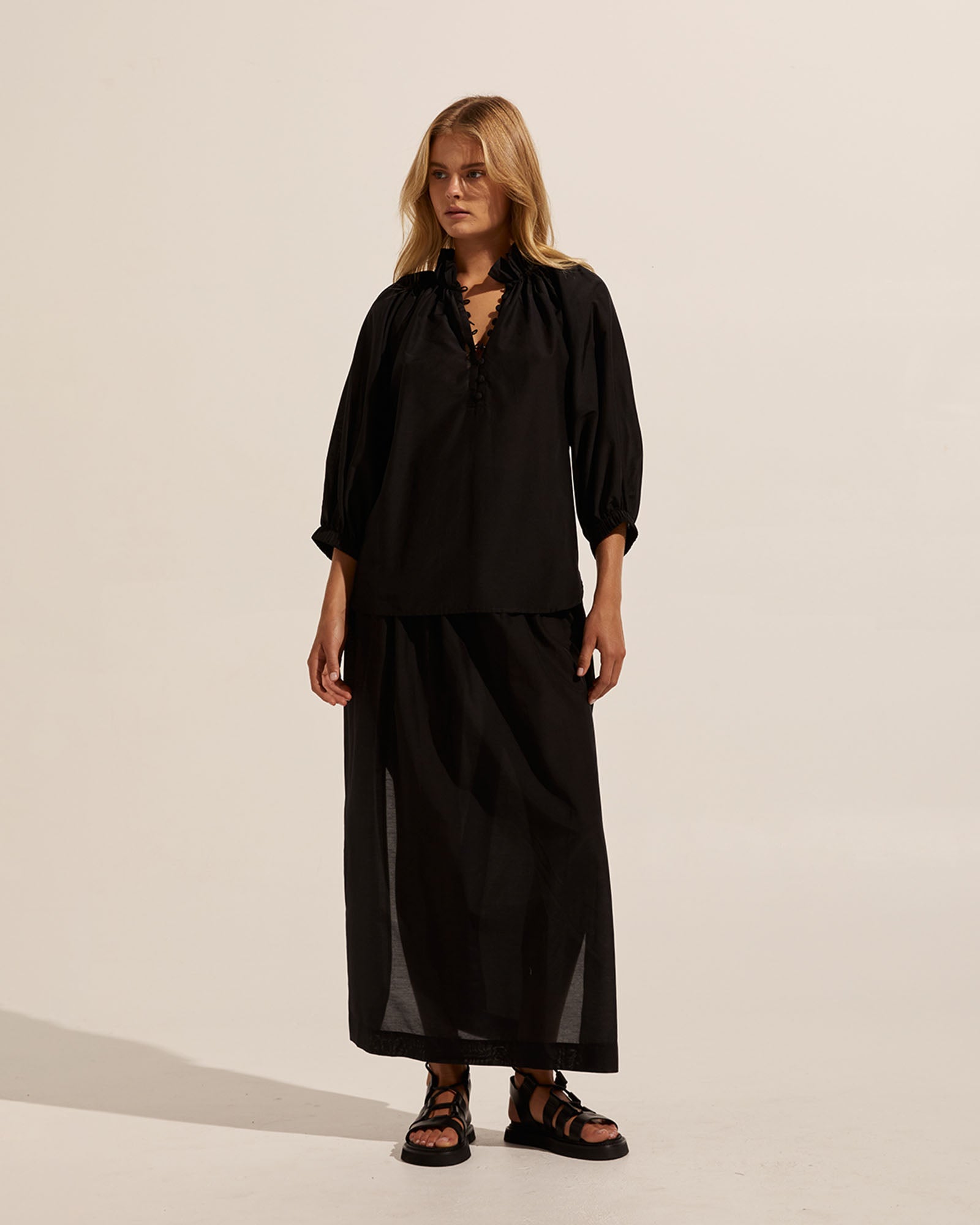 siesta top - black