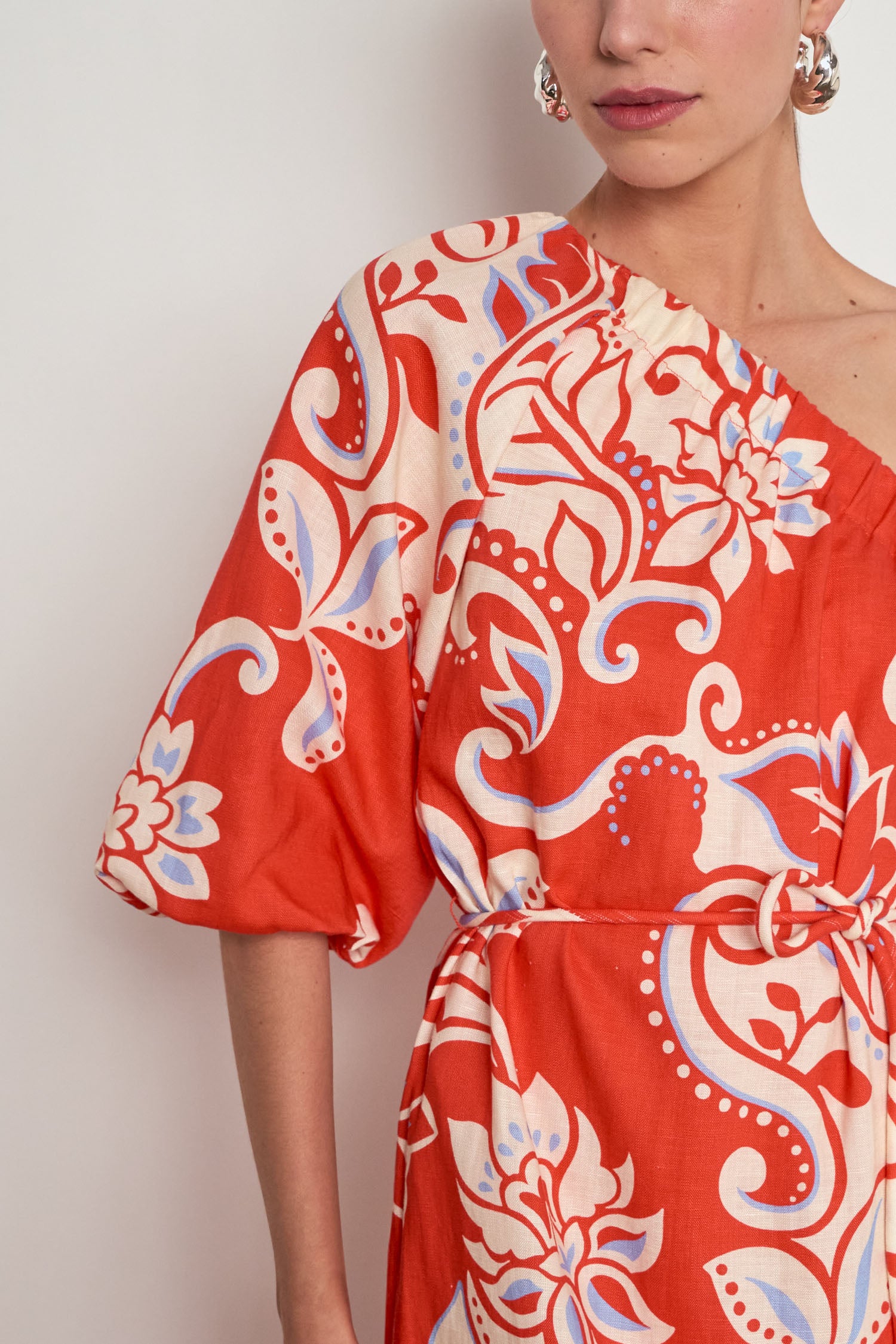 silhouette dress - tangerine field