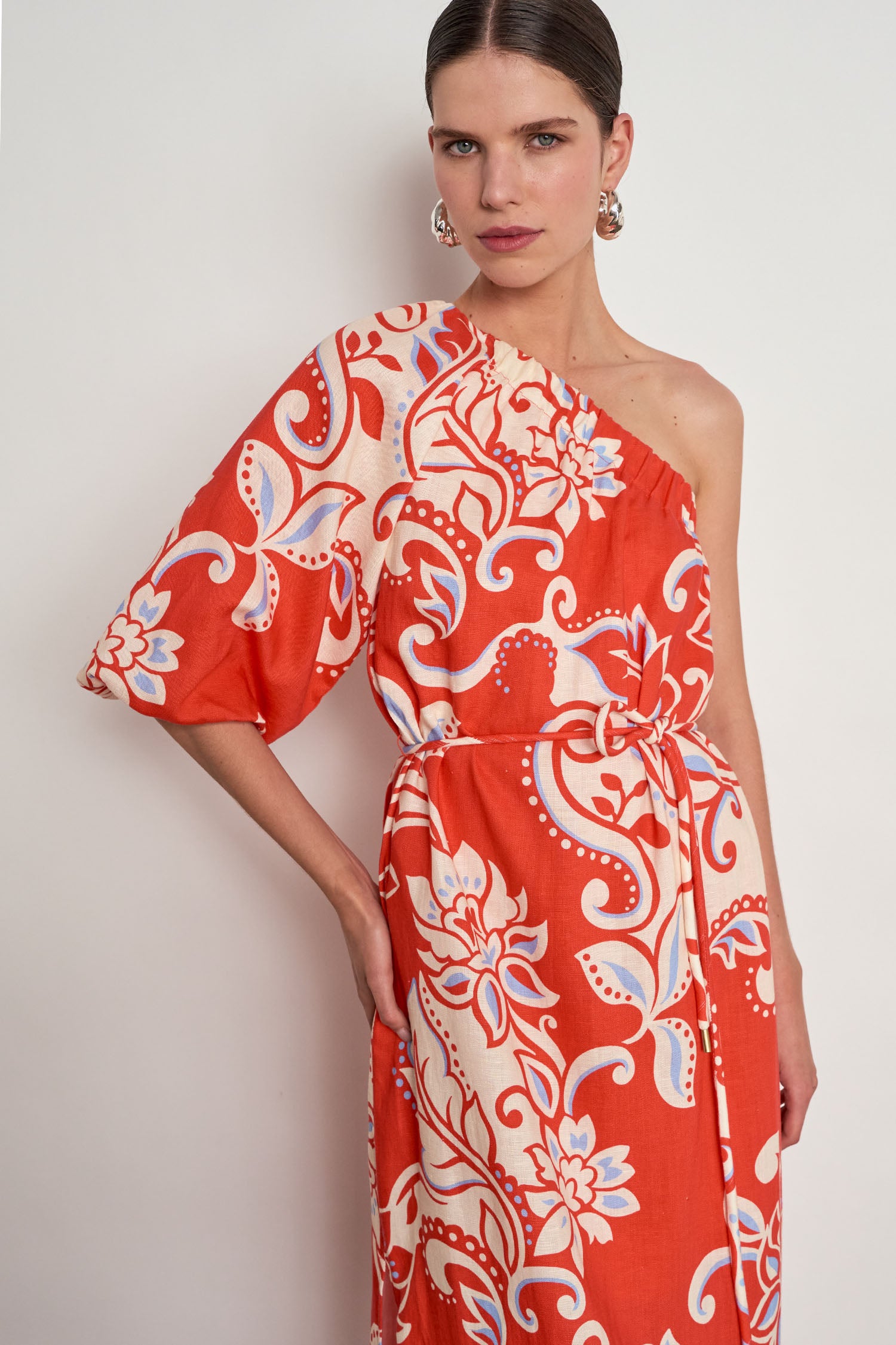 silhouette dress - tangerine field