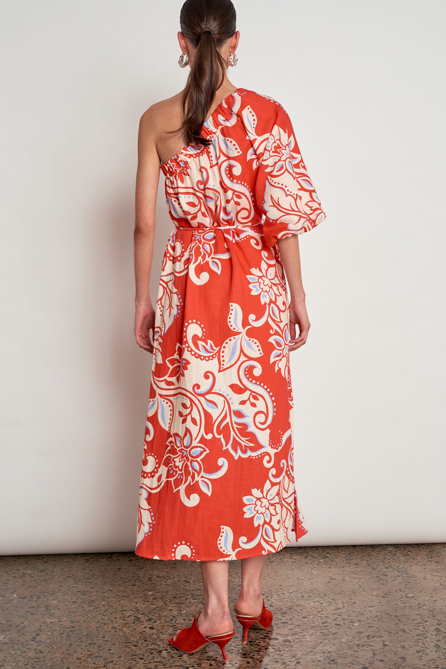 silhouette dress - tangerine field