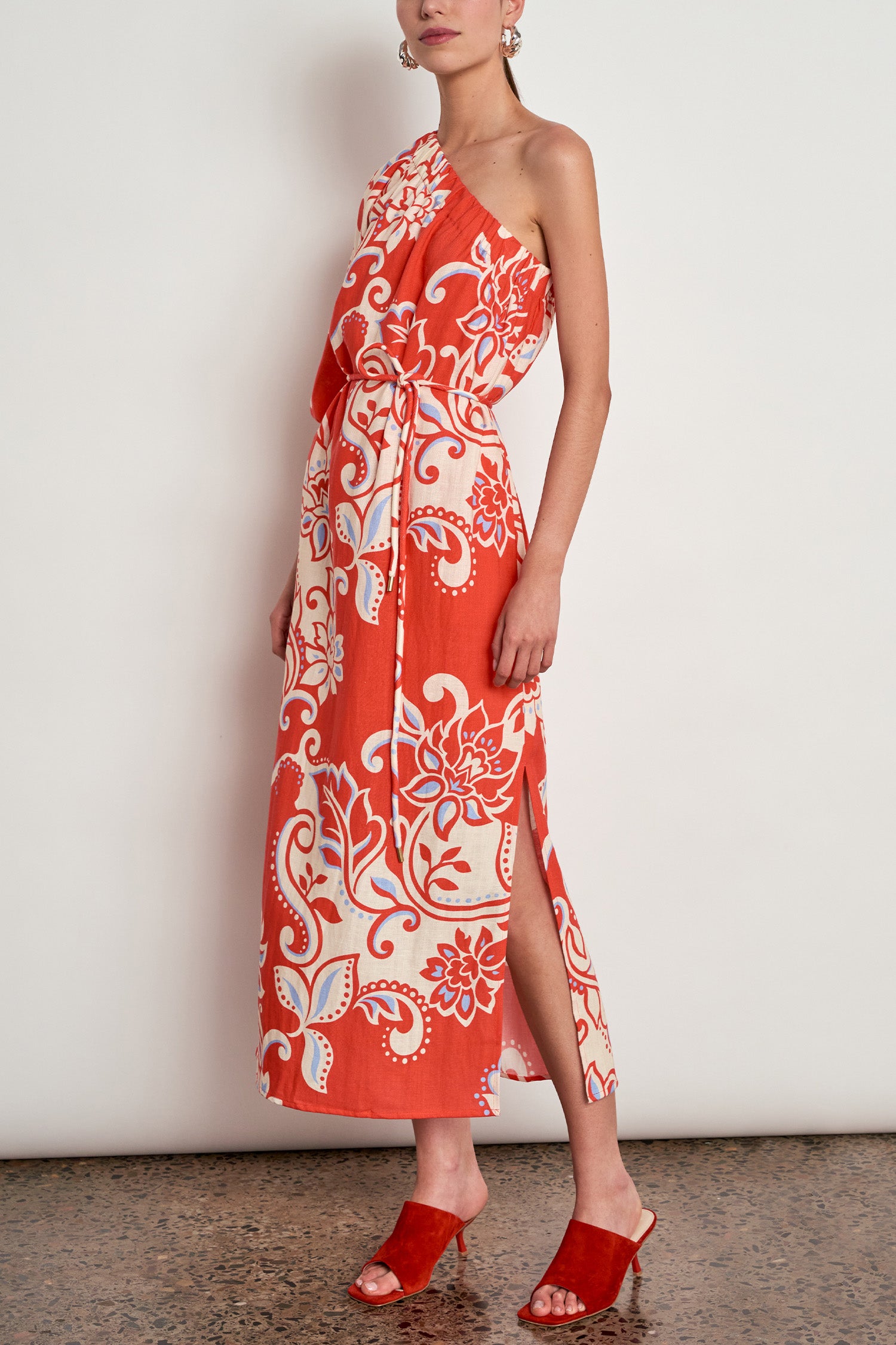 silhouette dress - tangerine field
