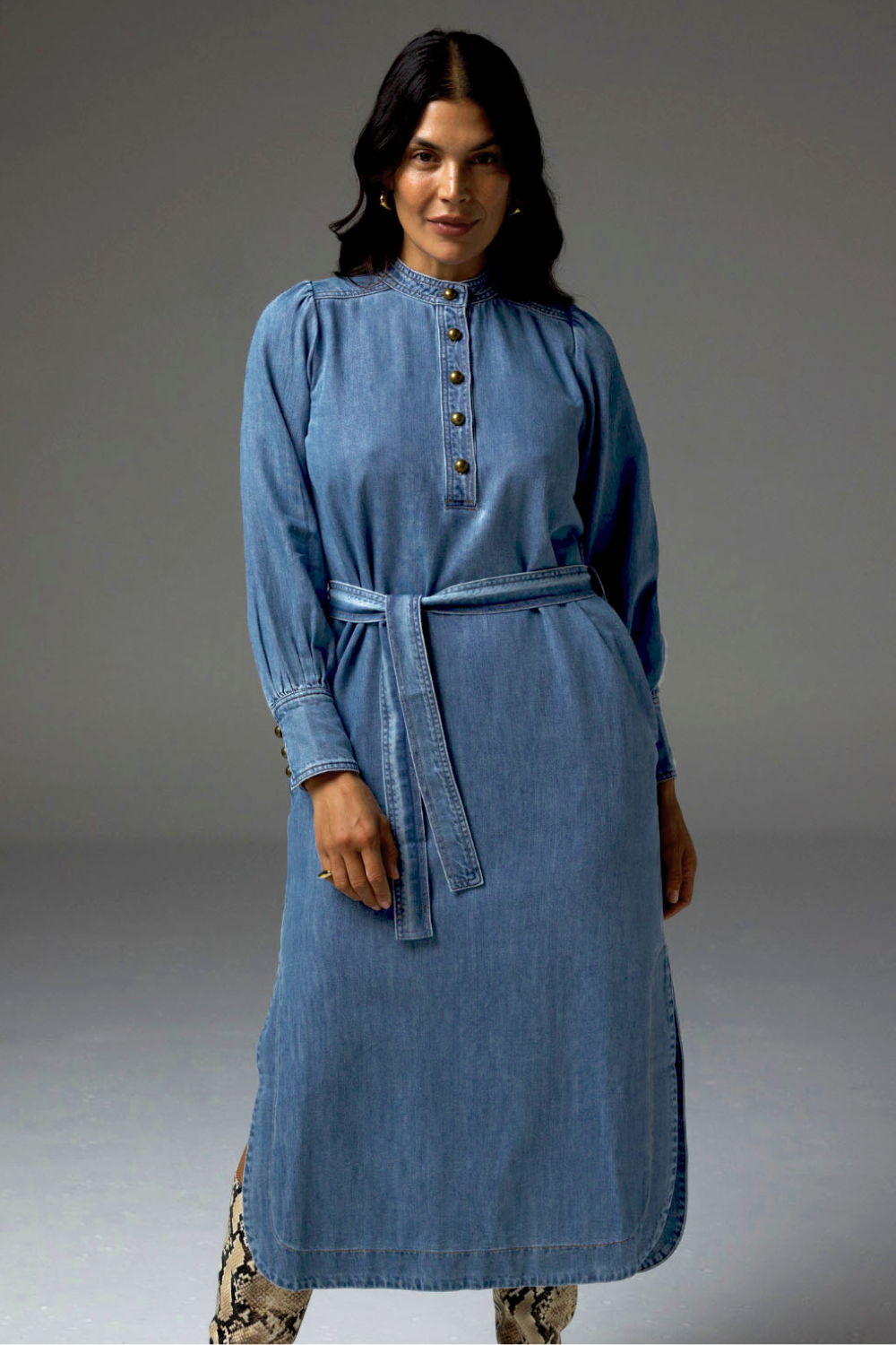 snapshot dress - light washed denim