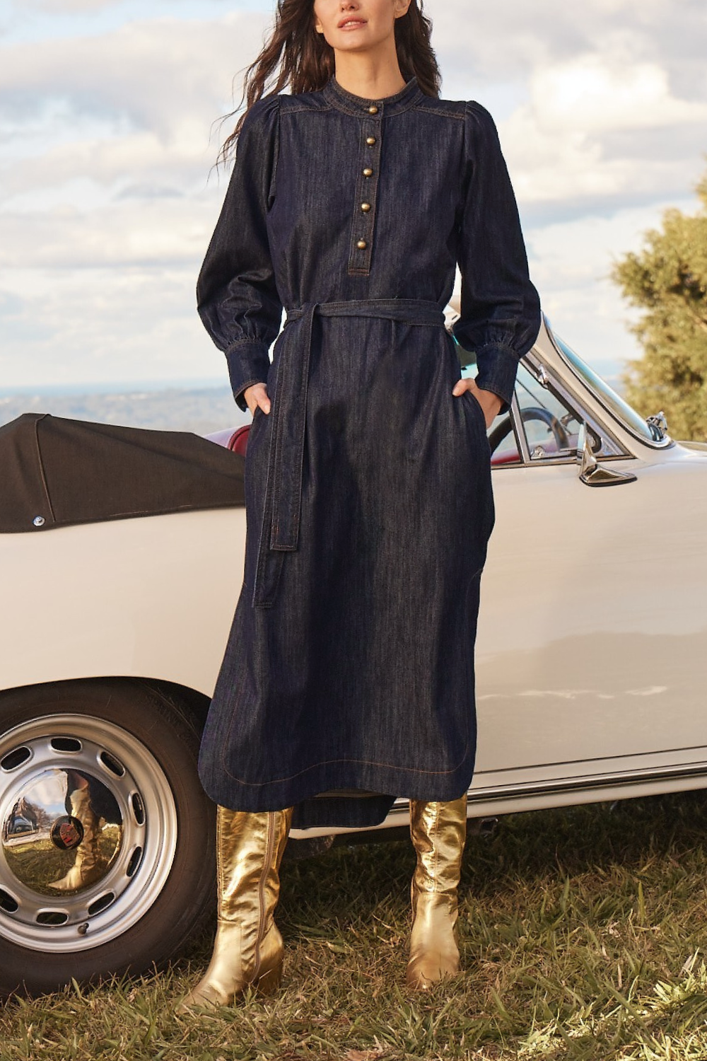 Snapshot dress - dark denim
