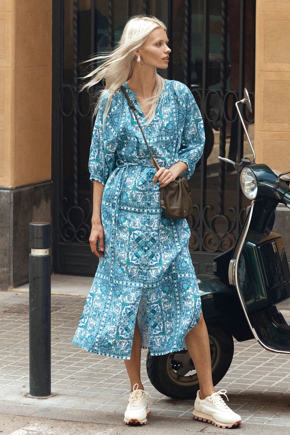 sojourn dress - sapphire tile