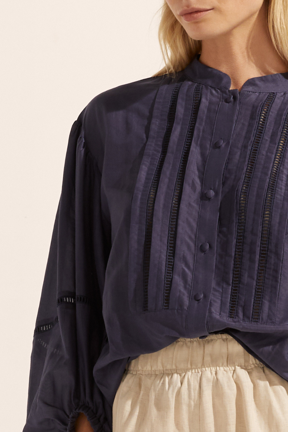 solace top - indigo