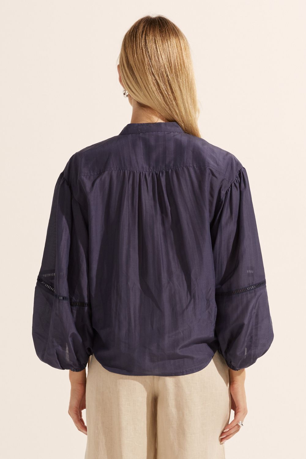 solace top - indigo