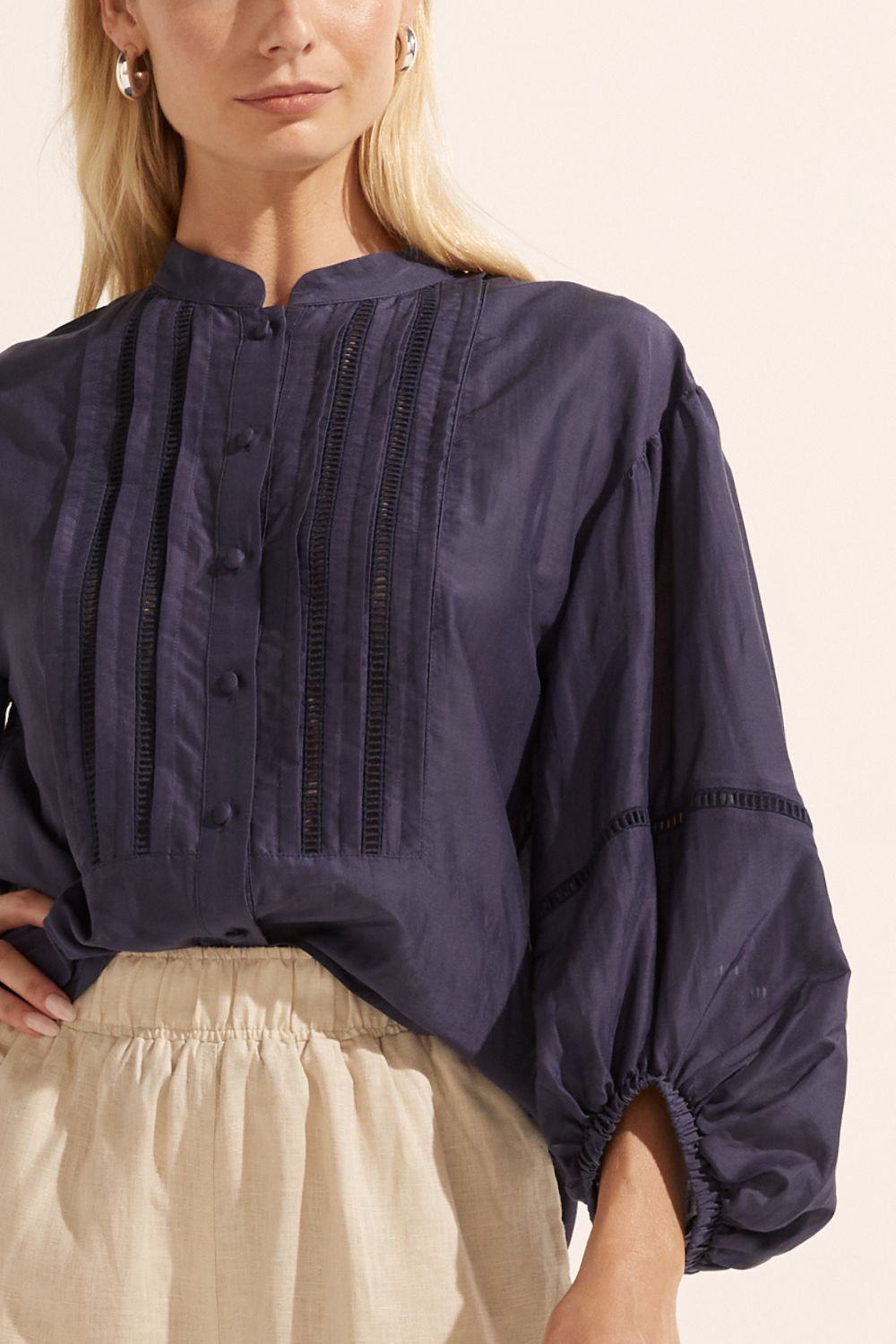 solace top - indigo