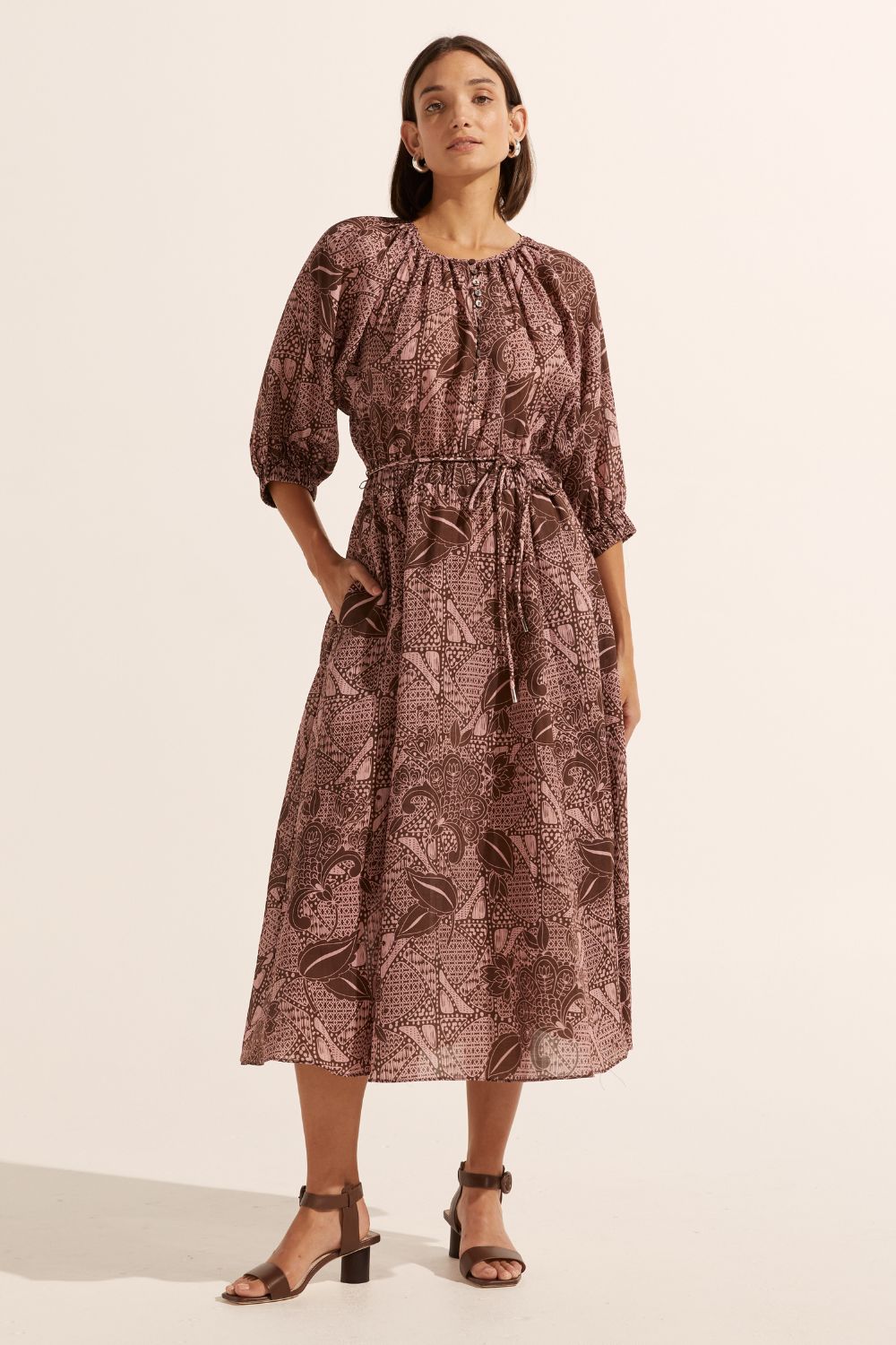sonata dress - cacao batik