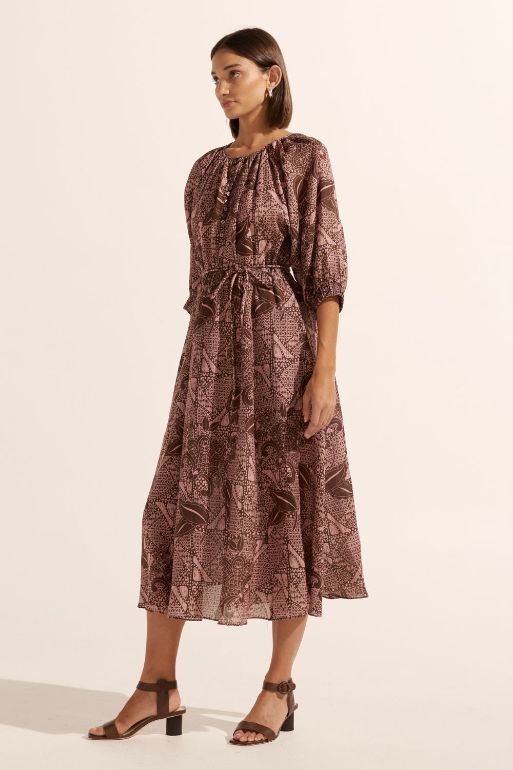 sonata dress - cacao batik