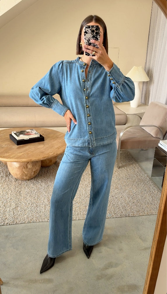 hanker top - light washed denim|  zoe kratzmann| considered design