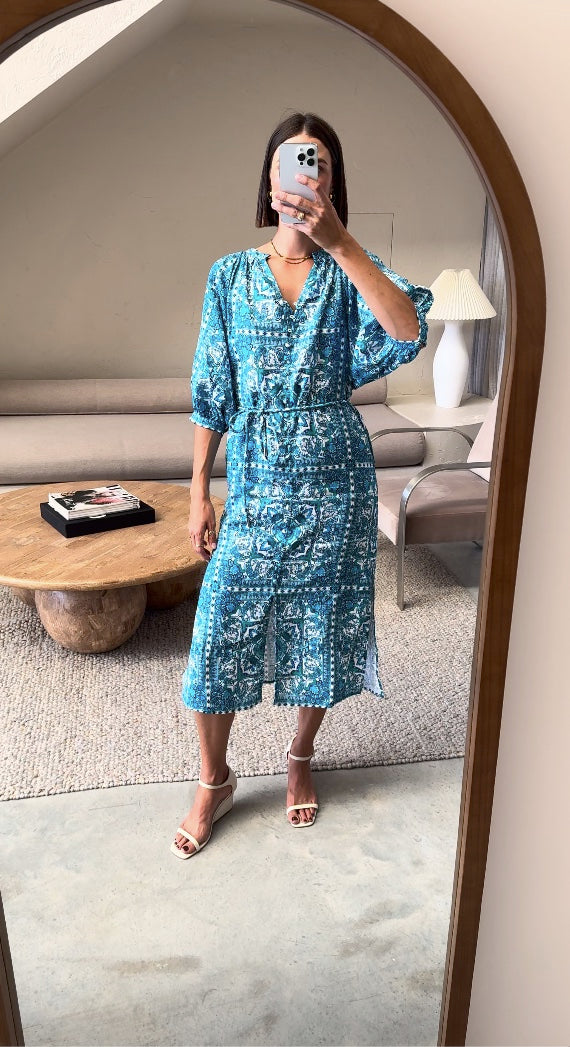 sojourn dress - sapphire tile|  zoe kratzmann| considered design