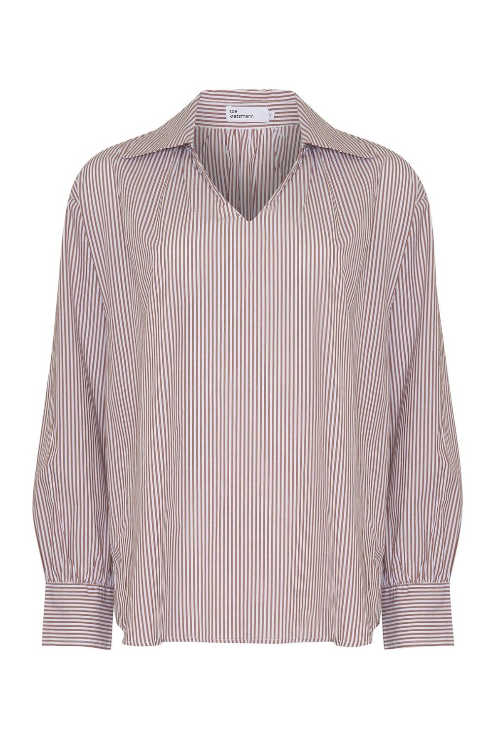 stroll top - toast stripe