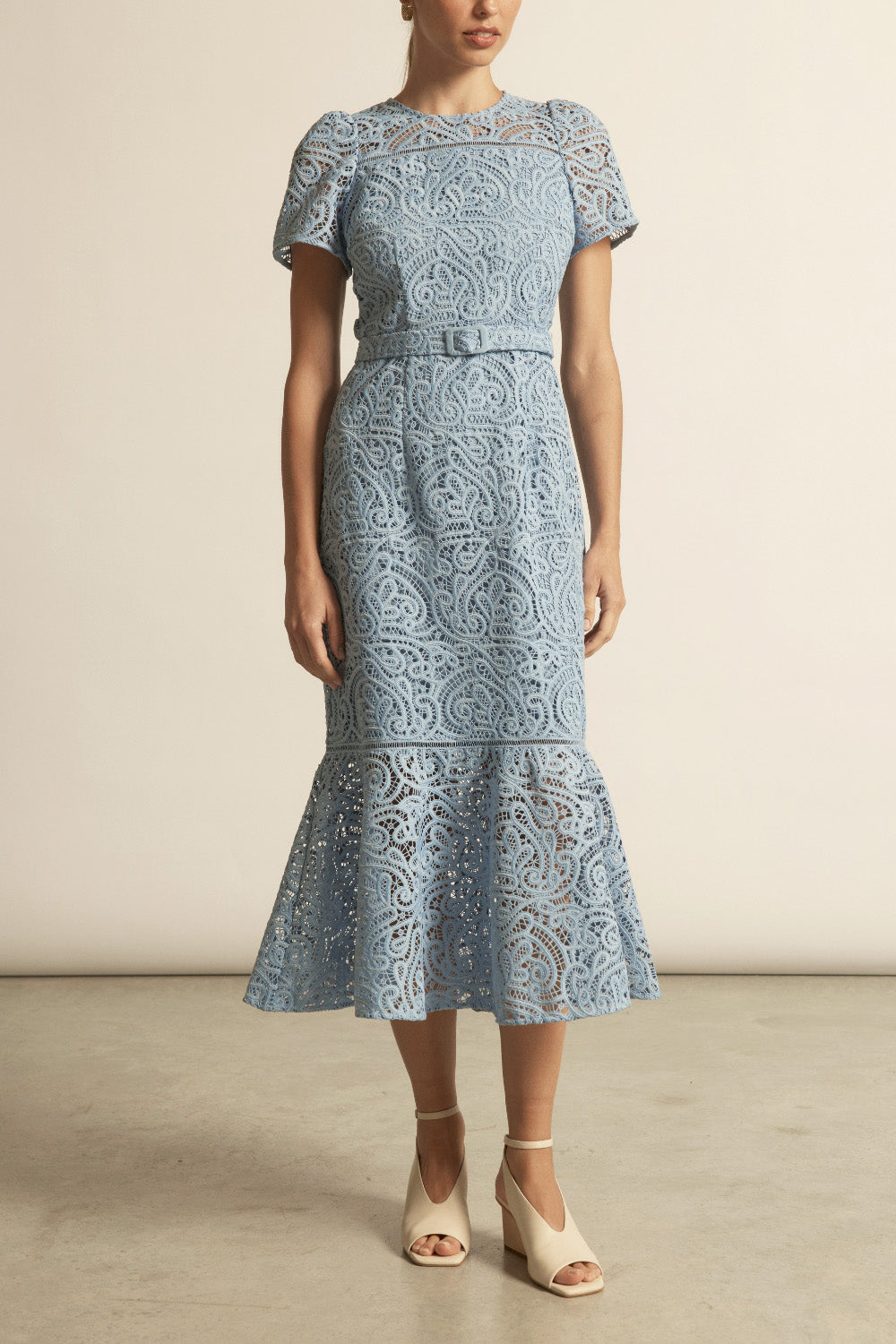 Sundown Lace Dress - pond swirl|  zoe kratzmann| considered design