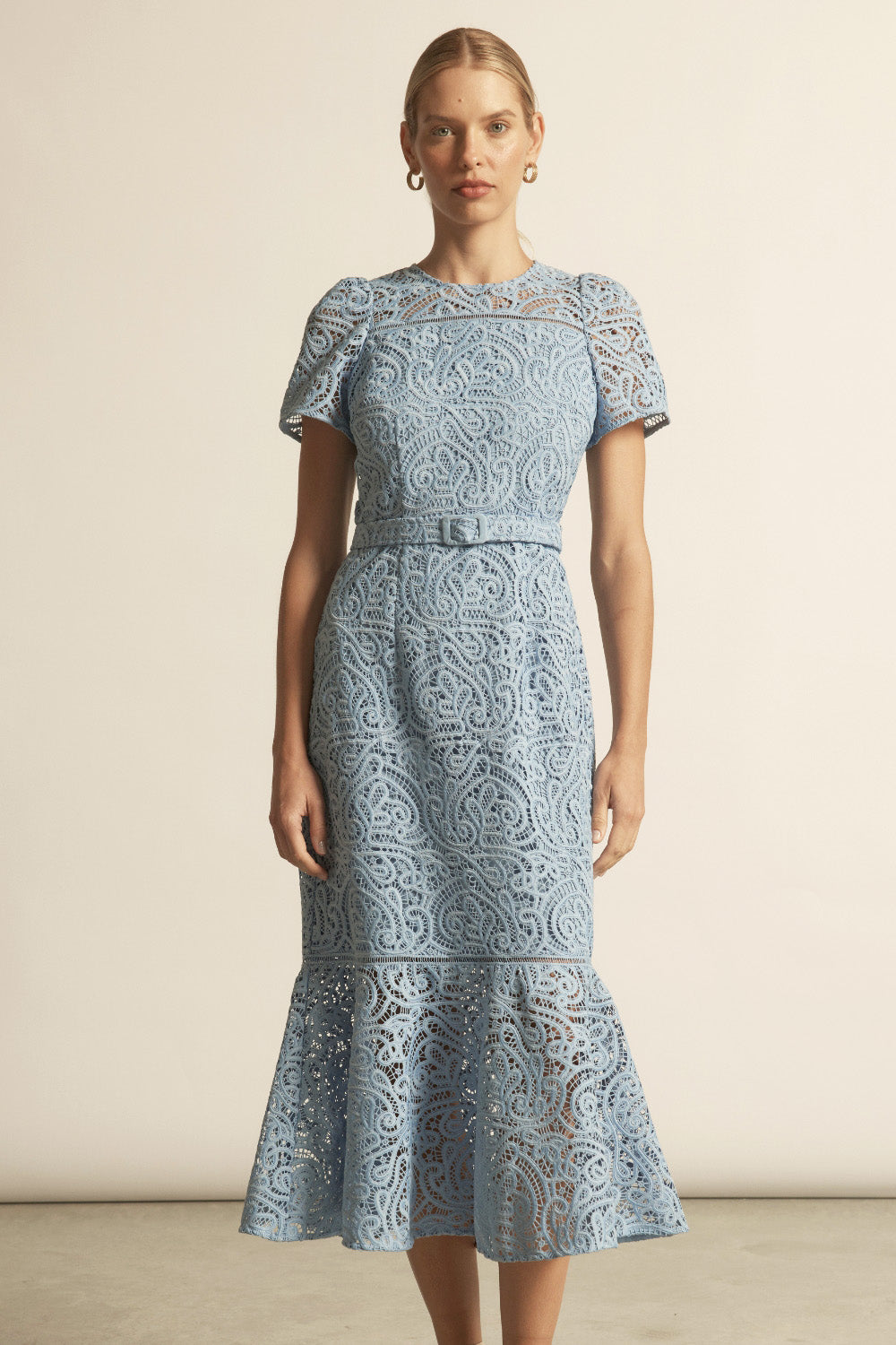 Sundown Lace Dress - pond swirl|  zoe kratzmann| considered design