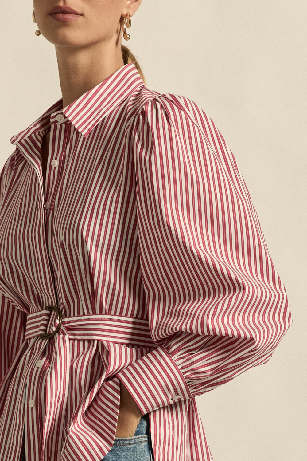 trill top - crimson stripe