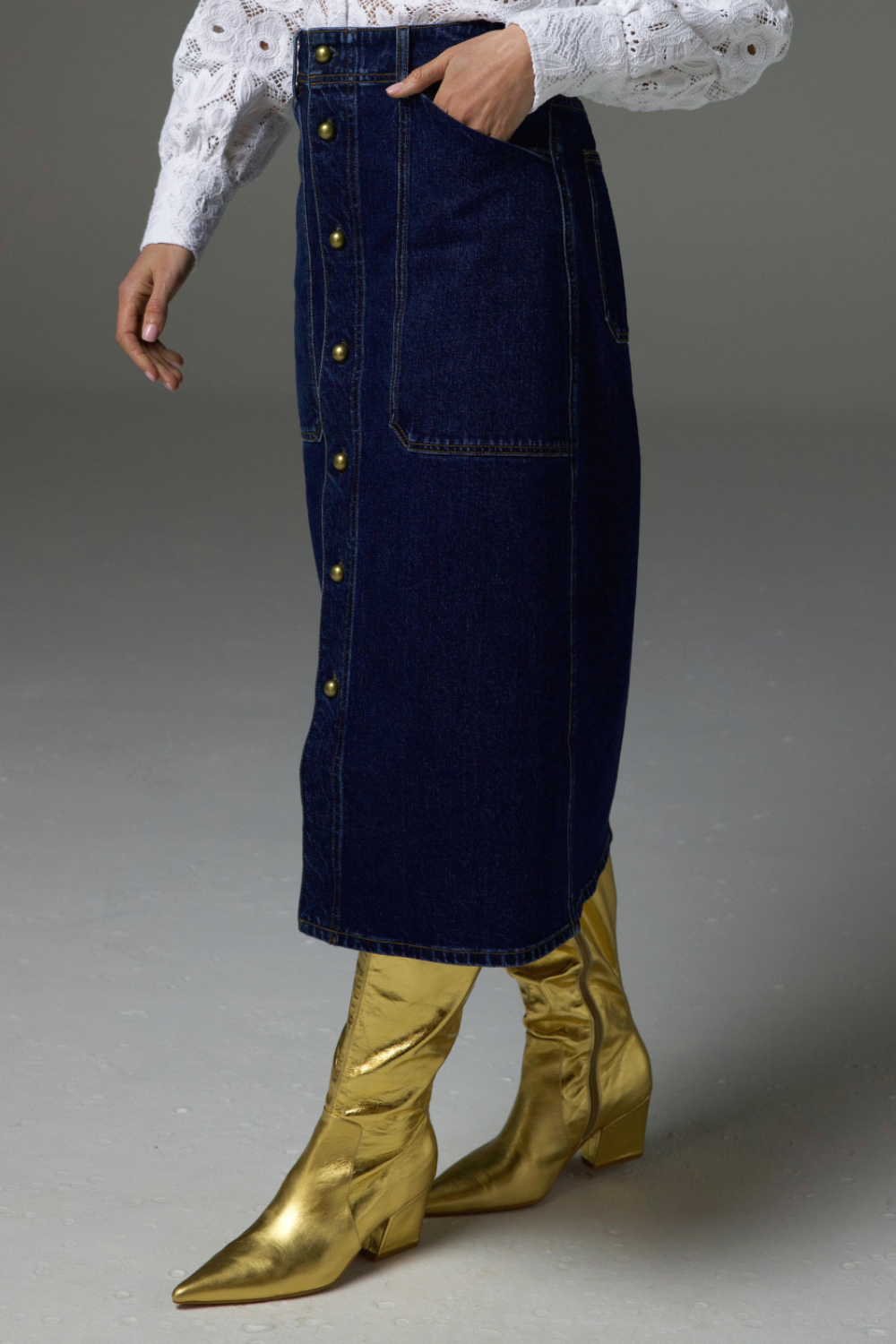 typify skirt - dark denim