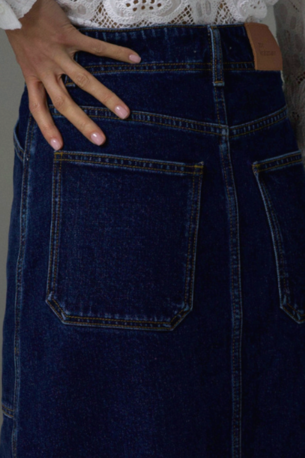 typify skirt - dark denim