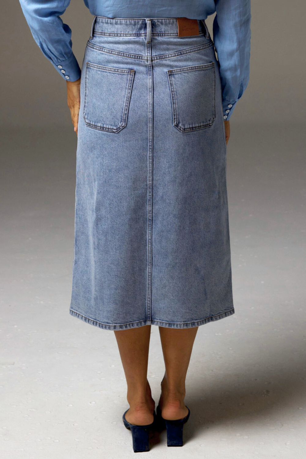 typify skirt - washed denim
