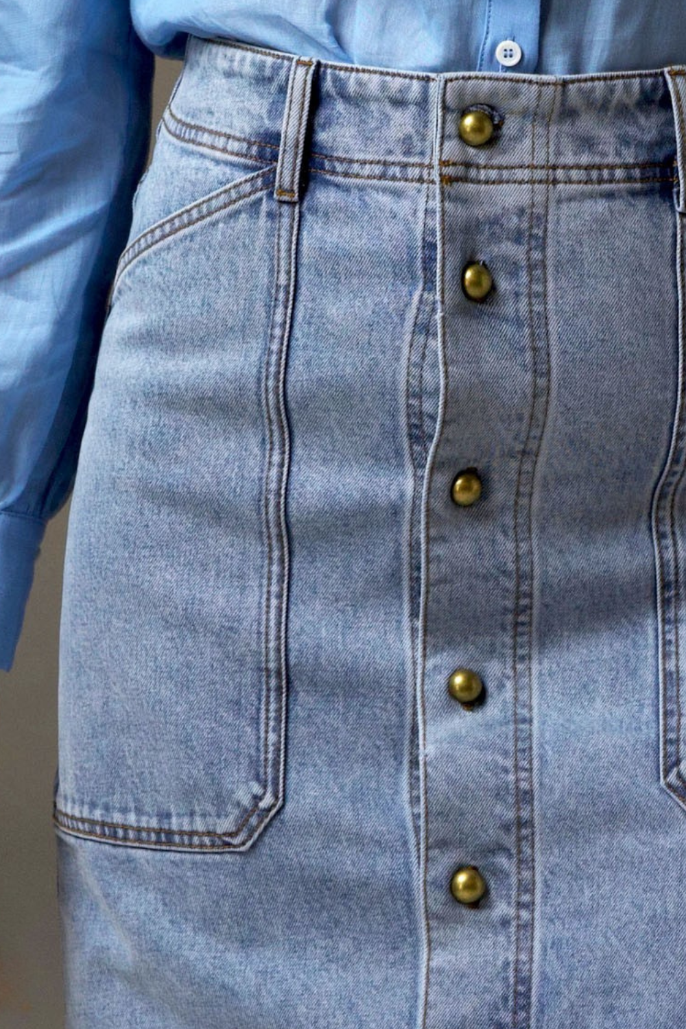 typify skirt - washed denim