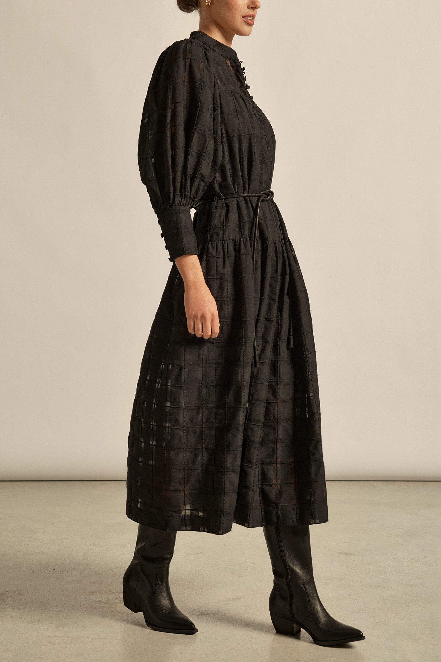 Vesper dress - black check|  zoe kratzmann| considered design