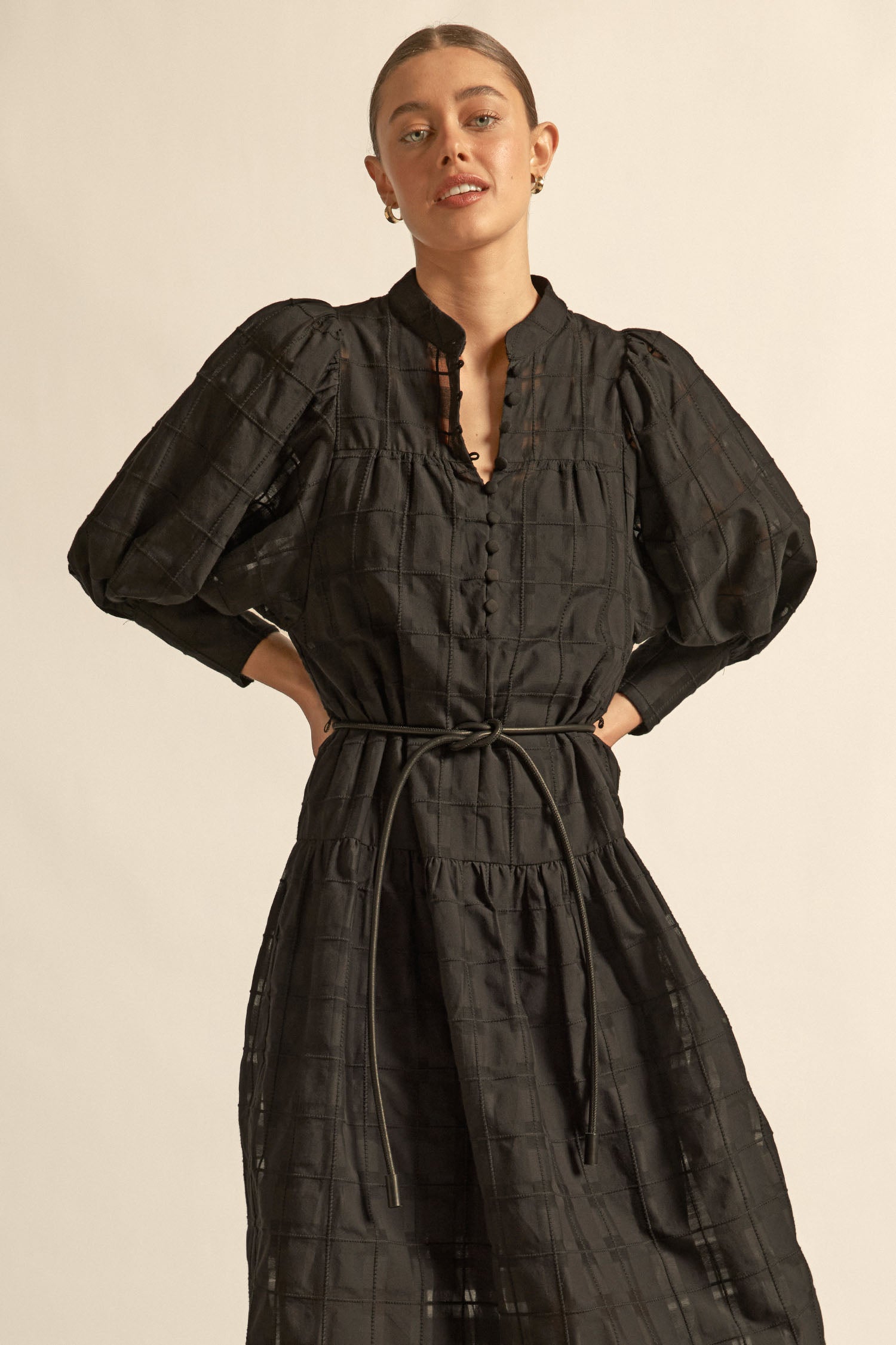 Vesper dress - black check|  zoe kratzmann| considered design