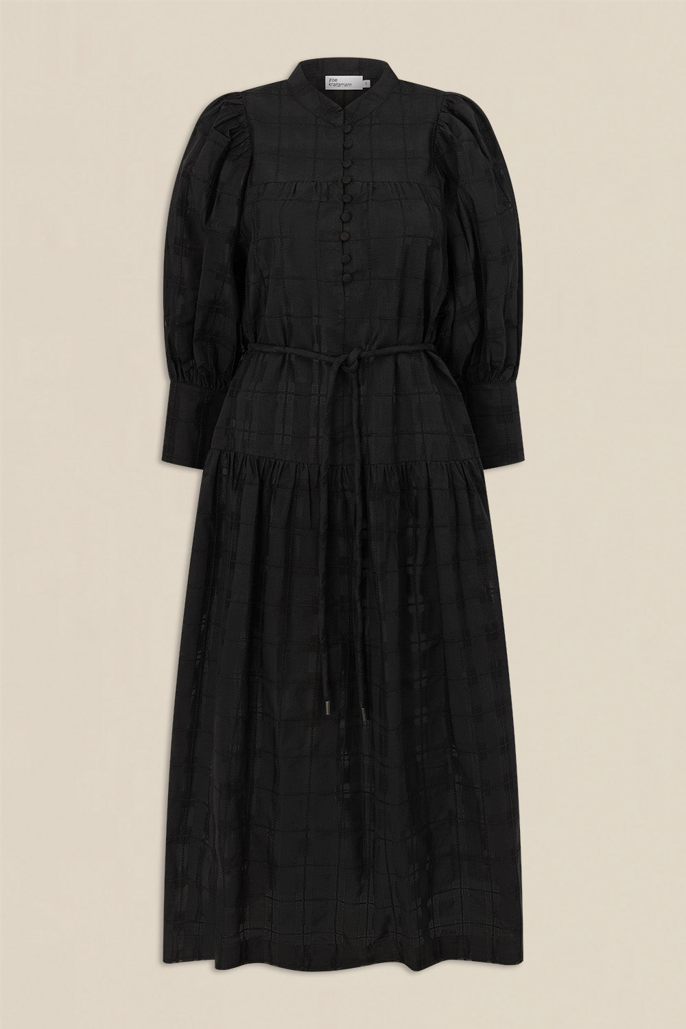 Vesper dress - black check|  zoe kratzmann| considered design