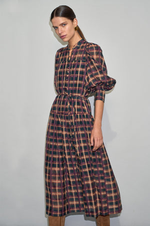 vesper dress - berry check|  zoe kratzmann| considered design
