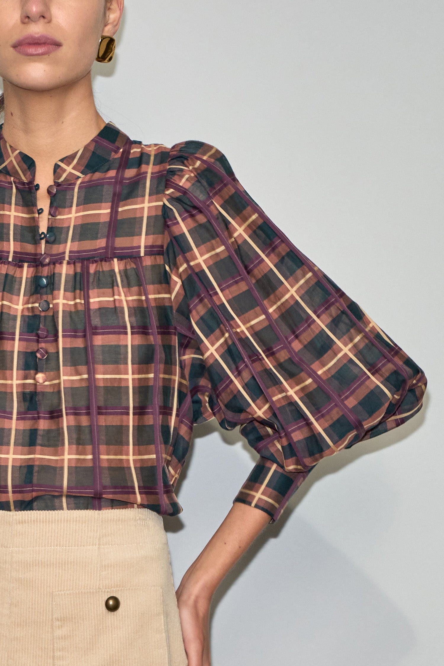 vista top - berry check|  zoe kratzmann| considered design