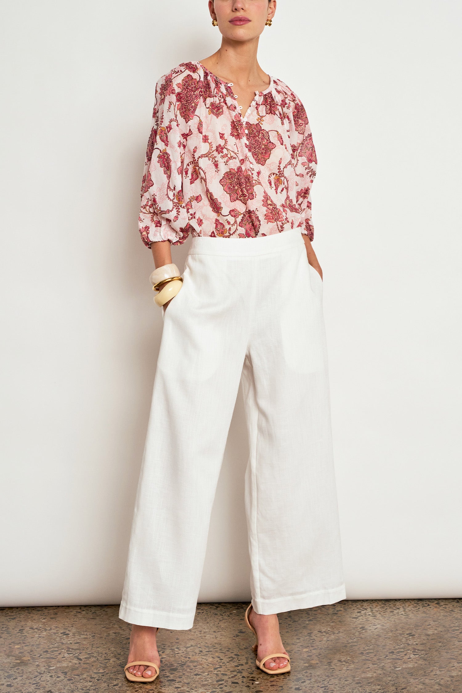 vow top - rose paisley