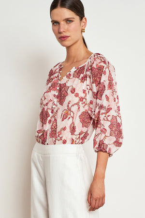 vow top - rose paisley