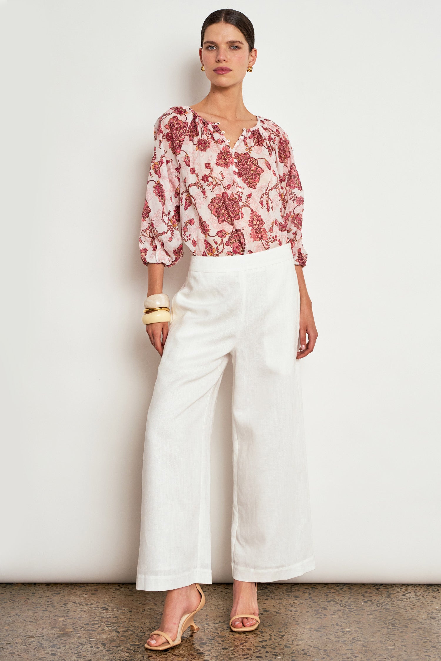vow top - rose paisley