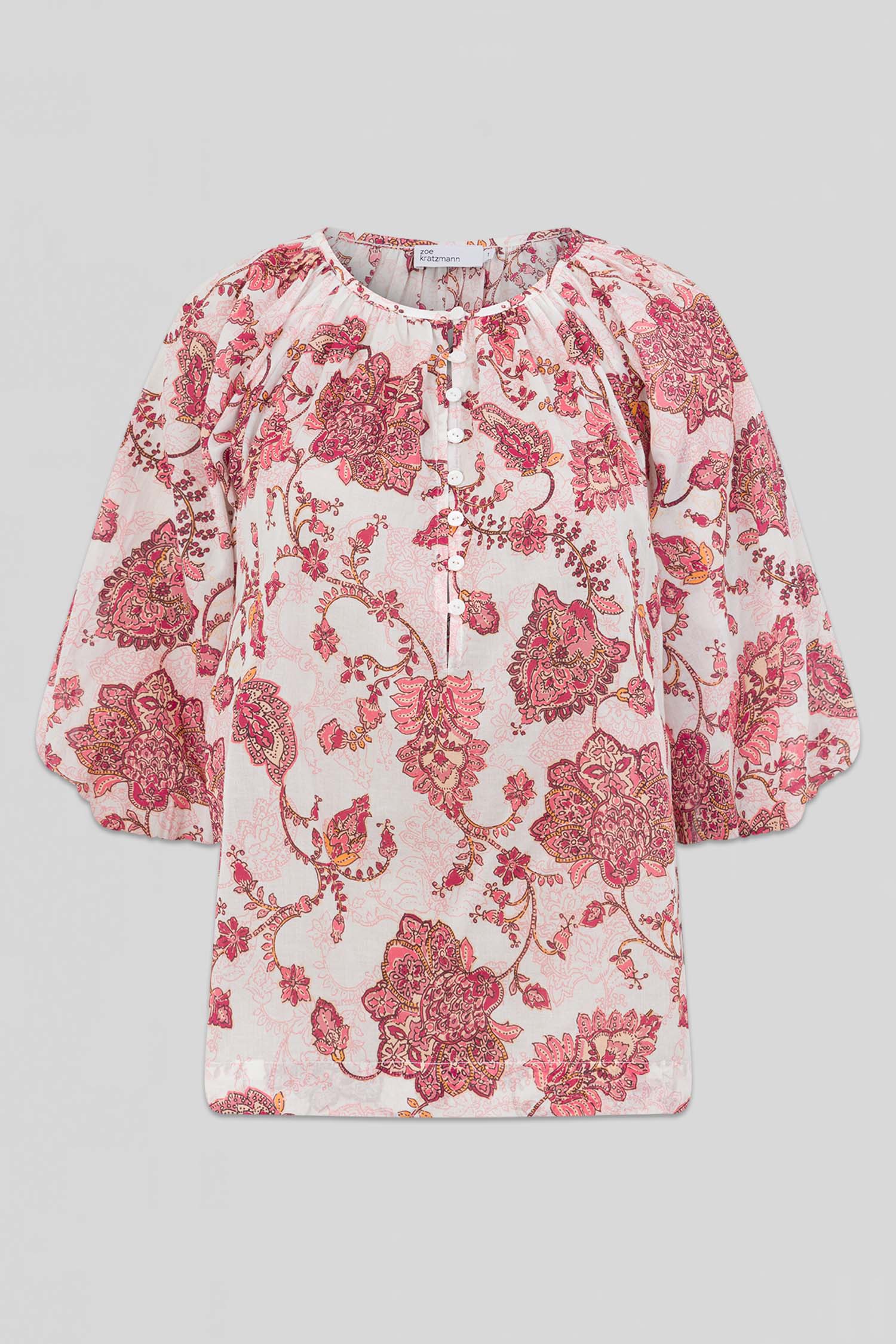 vow top - rose paisley