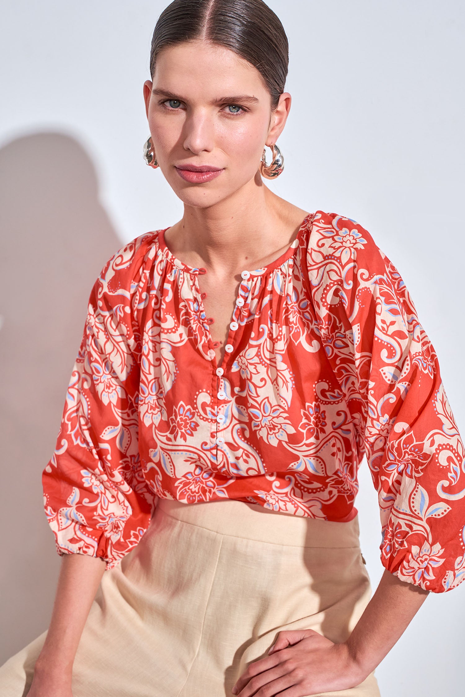 vow top - tangerine field|  zoe kratzmann| considered design